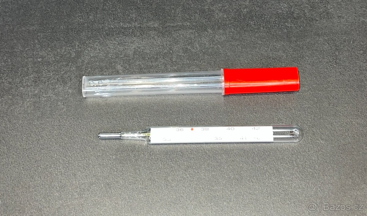Přesný Lékařský Teploměr - RTUT'OVÝ. Funkční. - 8