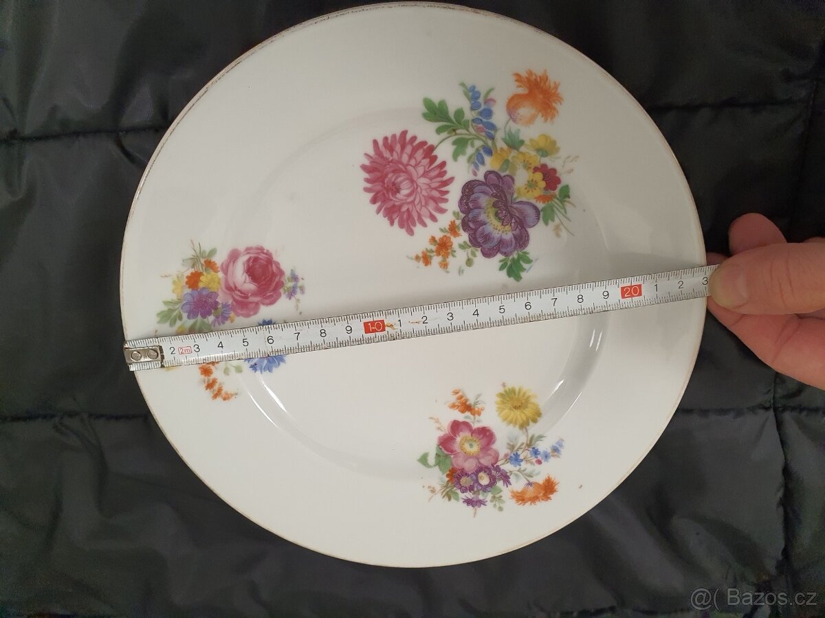 značený český malovaný talíř 1883 – 1945 Sudety - 8