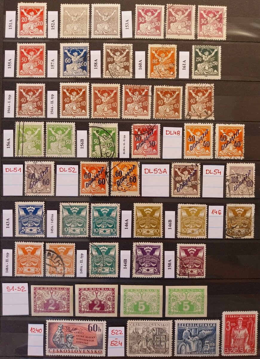 Známky ČSR – 1 - 8