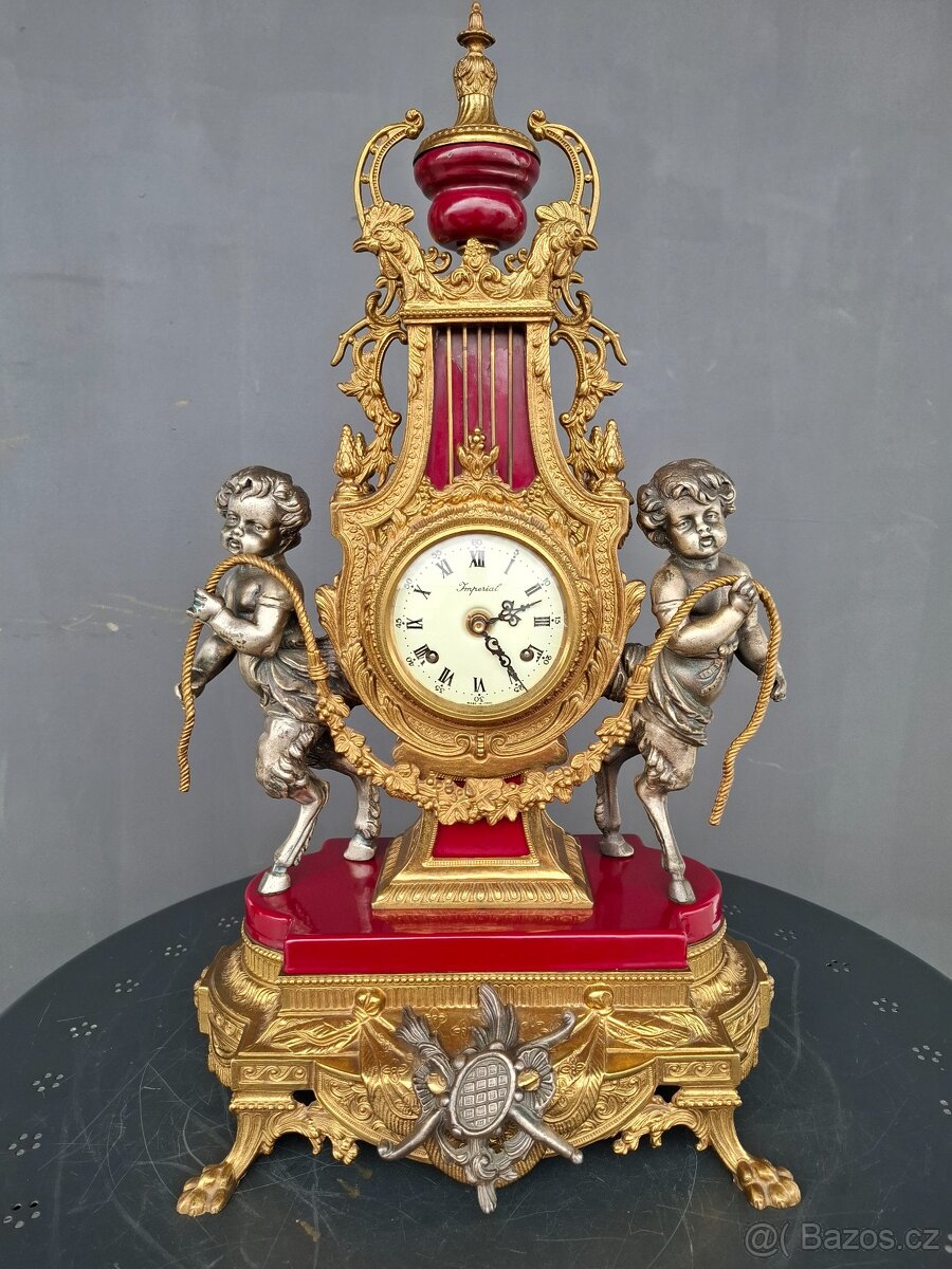 Starožitné bronzové hodiny Imperial - 8