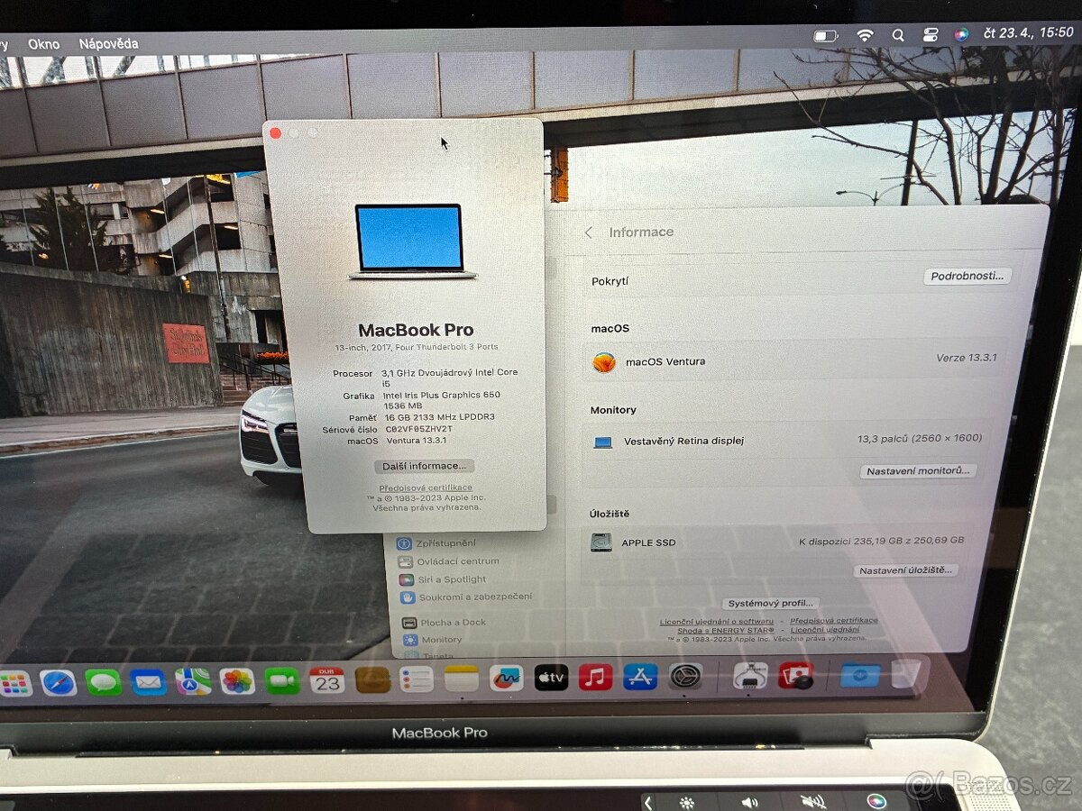 MacBook Pro 13'' 2017 / i5 / 16GB / 256GB SSD - DPH - 8