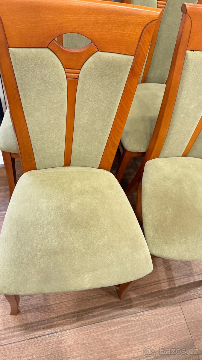 6× Jídelní židle – masivní dřevo, dobrý stav (možno jednat) - 8