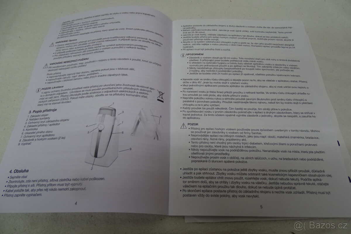 Epilační strojek na vosk Sanitas SHL 35 nový - 8