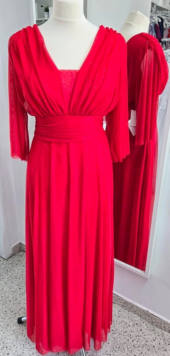 XL-2XL NOVÉ plesové šaty TŘPYTIVÉ - 8