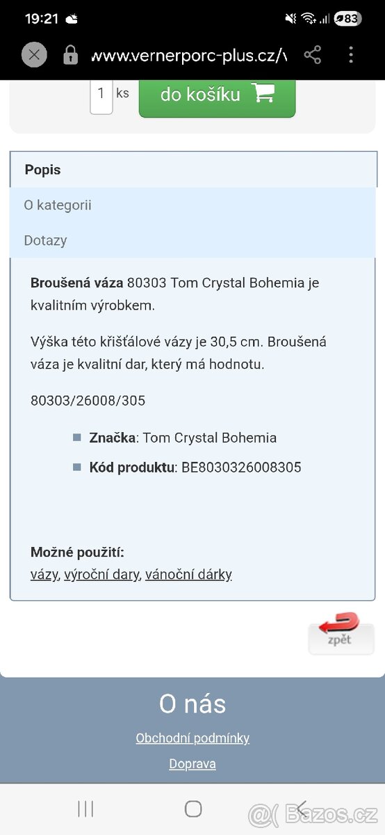 Váza křišťál - 8