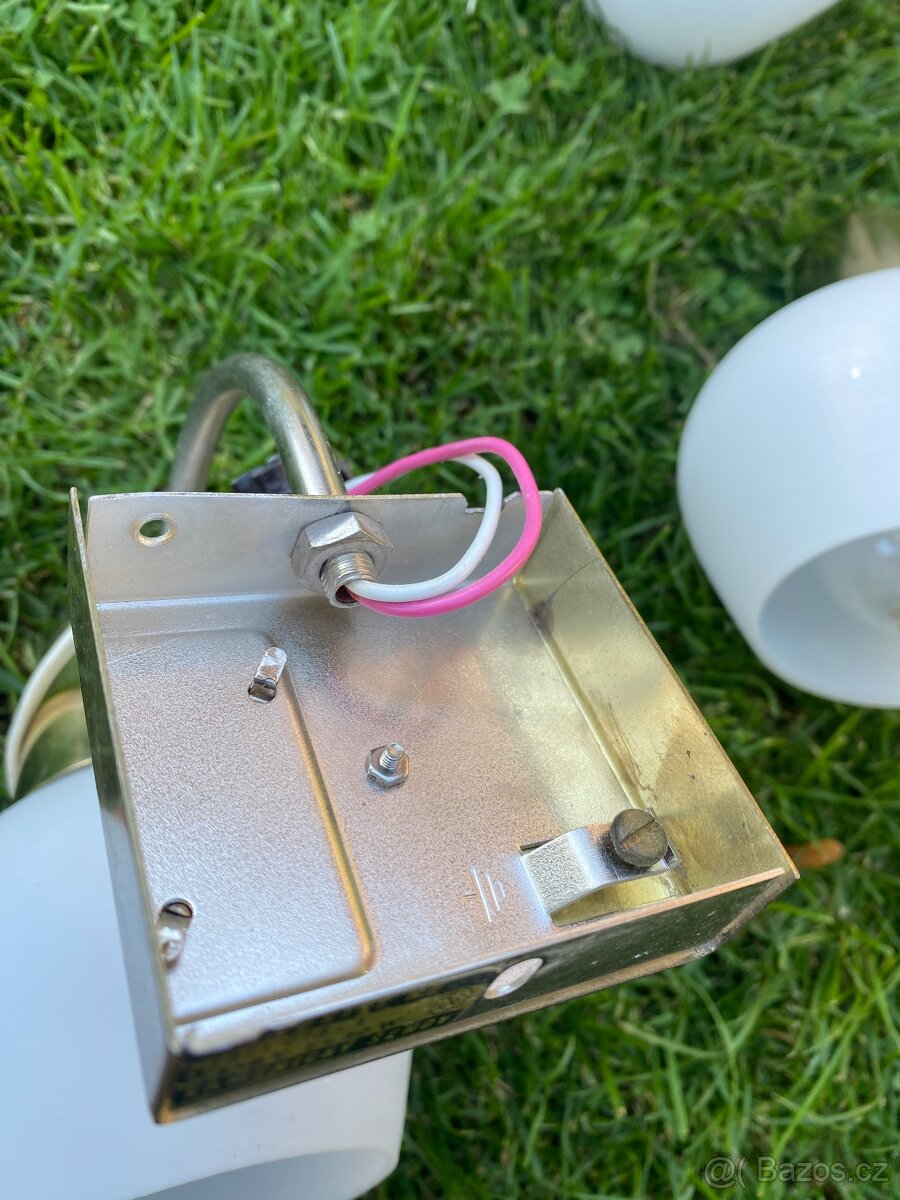 starý lustr kamenický šenov retro lustr nástěnná lampička - 8