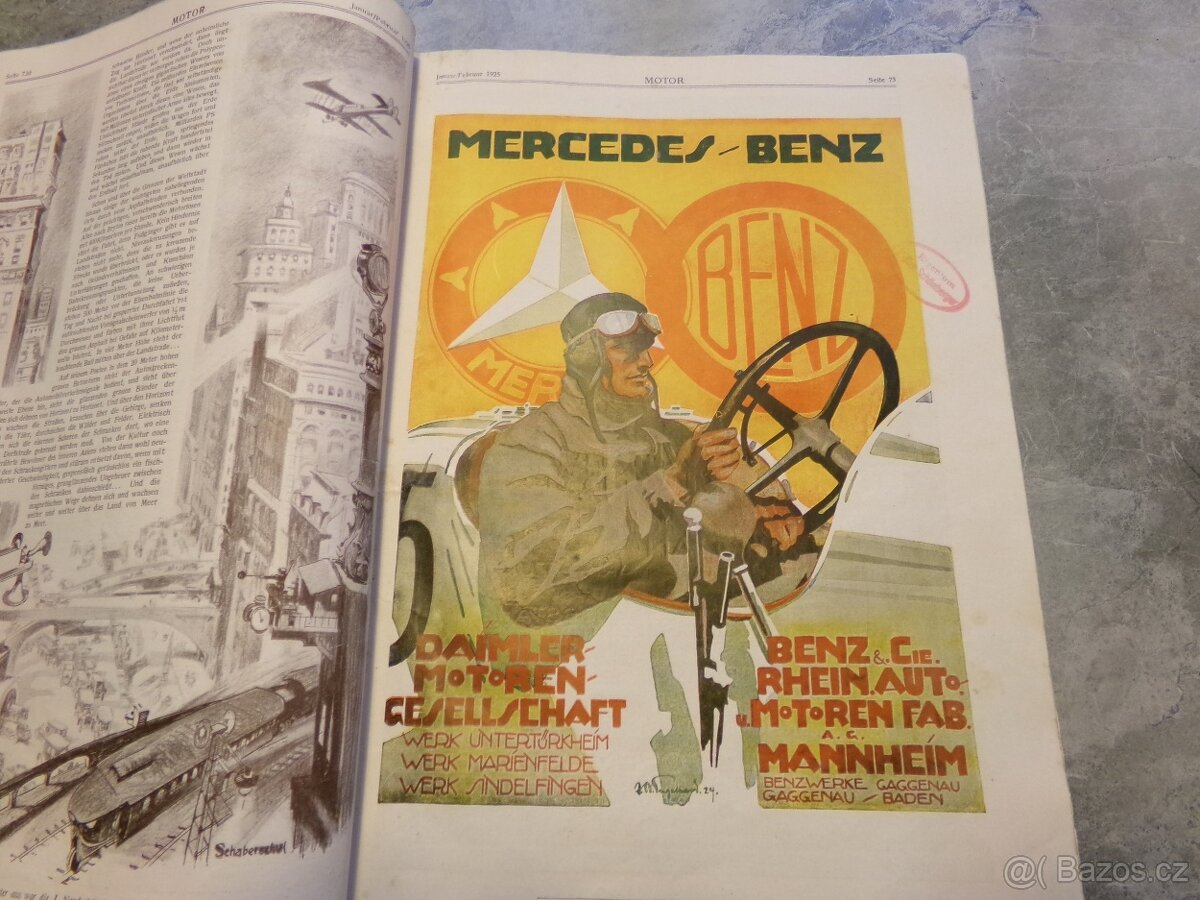 Starý reklamní automoto katalog Motor z roku 1925 - 8
