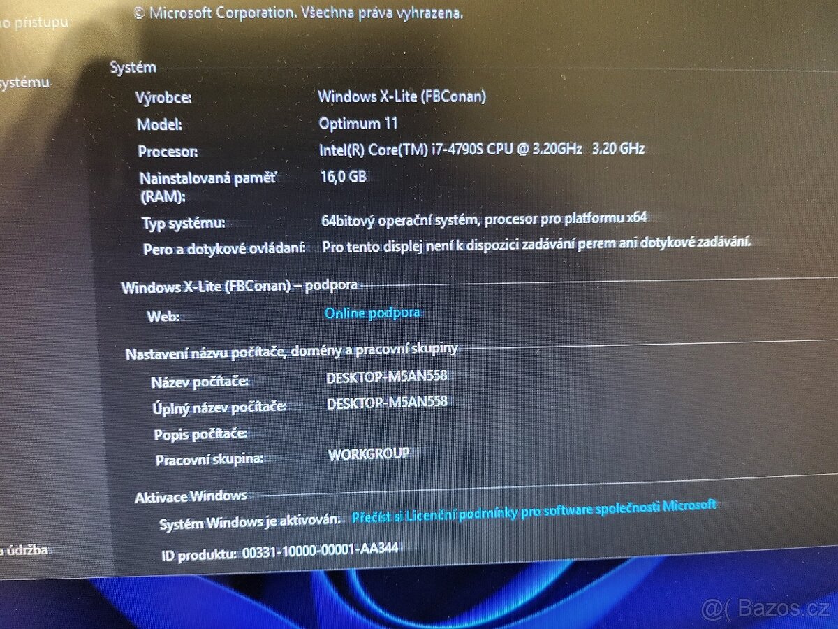 Stolní počítač HP Pavilion 500-306nc i7 RAM 16 GB 1 TB HDD - 8