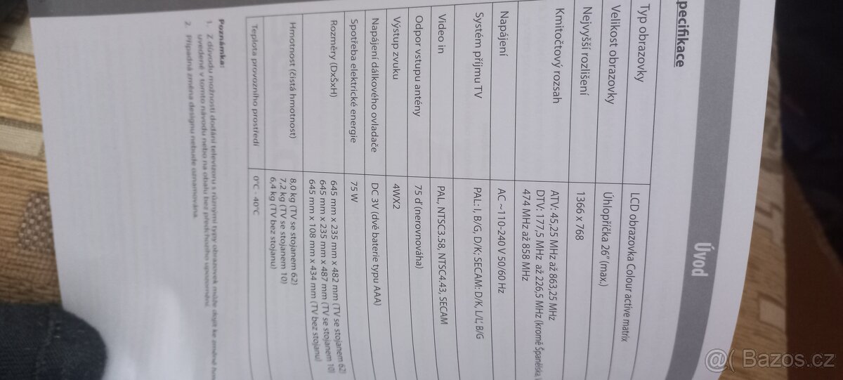 Televize LCD SENCOR - 8