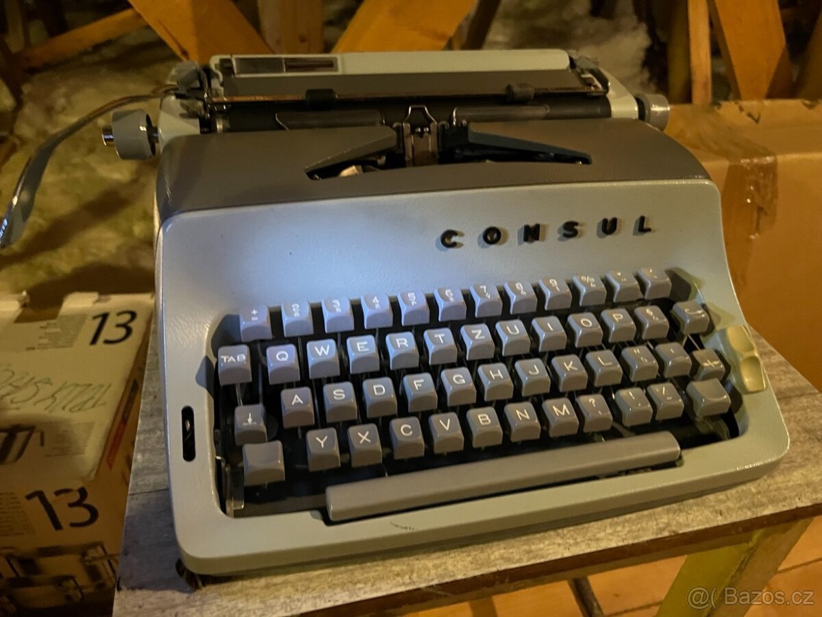 Přenosný psací stroj Consul 221.1 (r.1970) – sběratelský set - 8