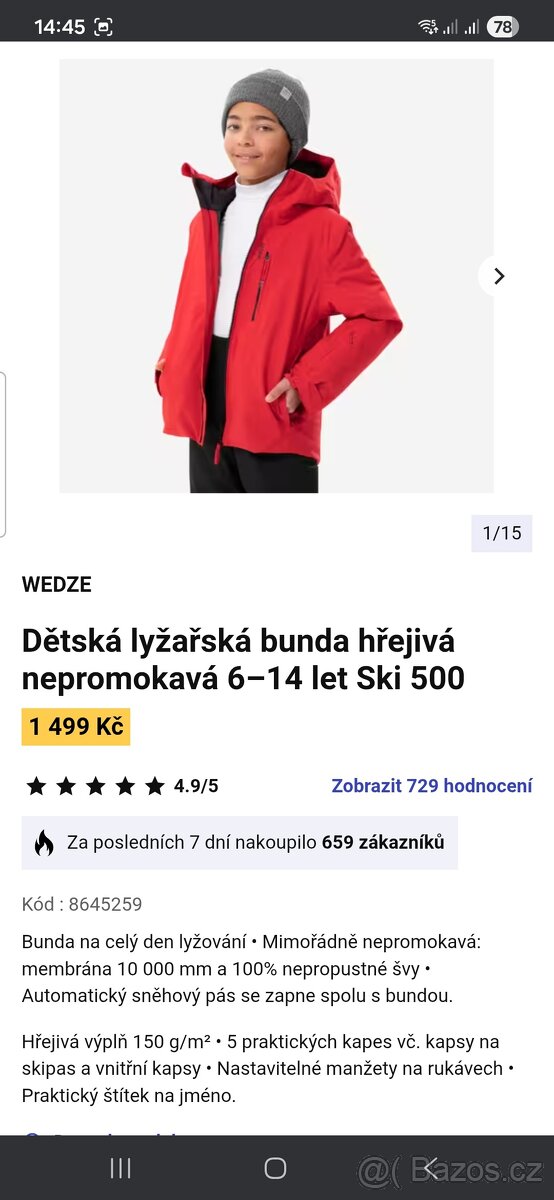 Zimní a lyžařské oblečení 10-12 let - 8