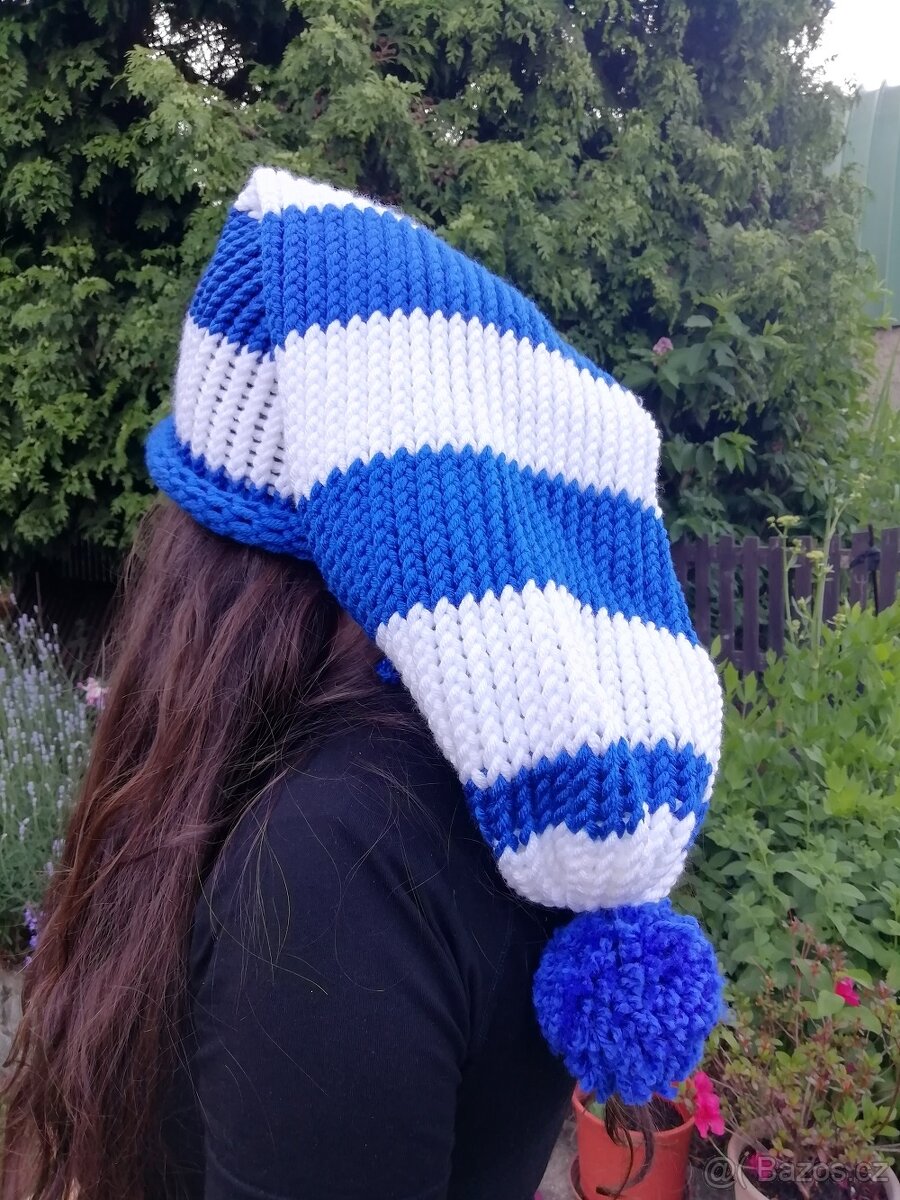 Nová pletená mega dlouhá čepice - 8