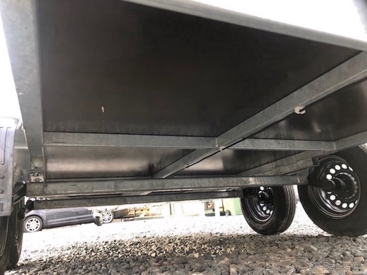 Přívěsný vozík dvouosý 345x145cm, plachta, 750kg, 130km/h - 8