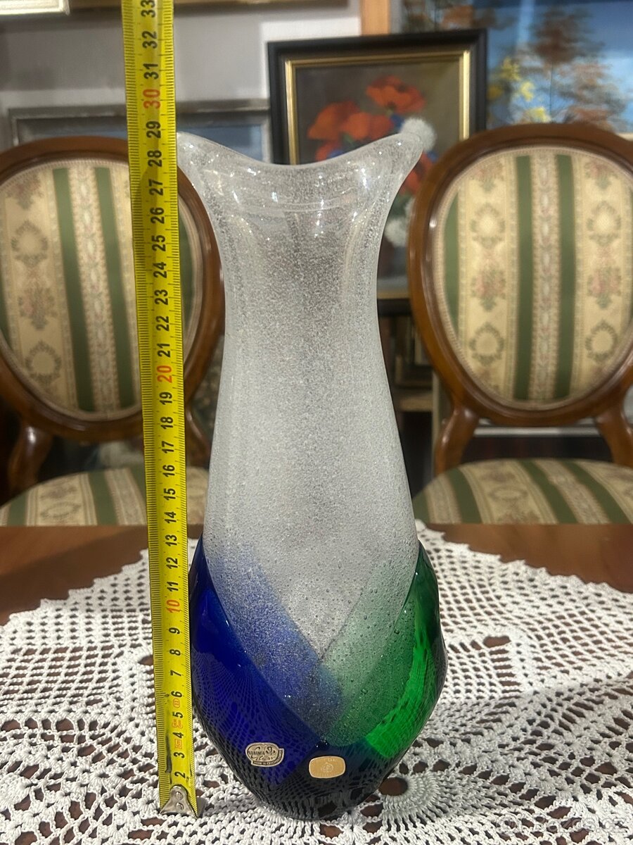 Váza hutní sklo František Špinar 1976 škrdlovice - 8