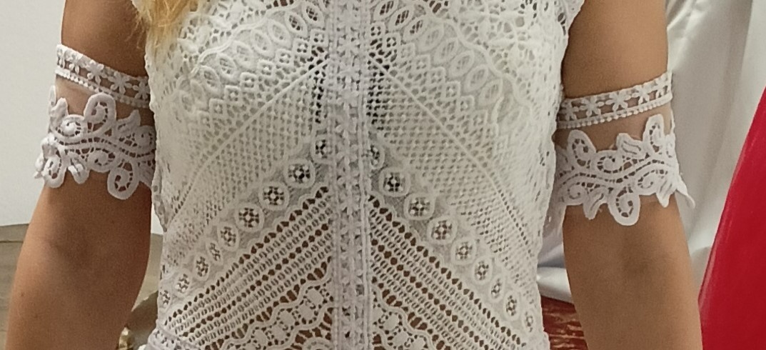 Boho svatební šaty s krajkou - 8