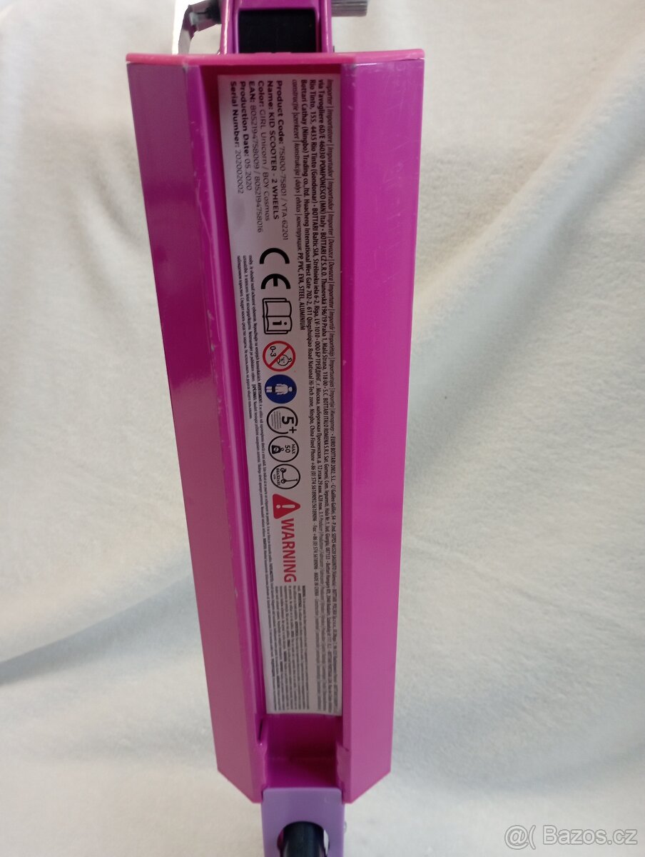 Skládací dětská koloběžka s jednorožcem, Bimbobike - 8