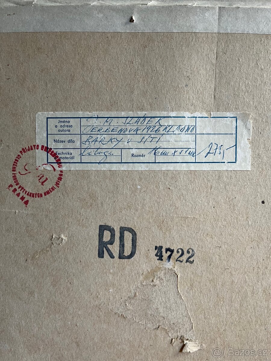 J. M. Sládek – Barky u sítí (originální litografie) - 8