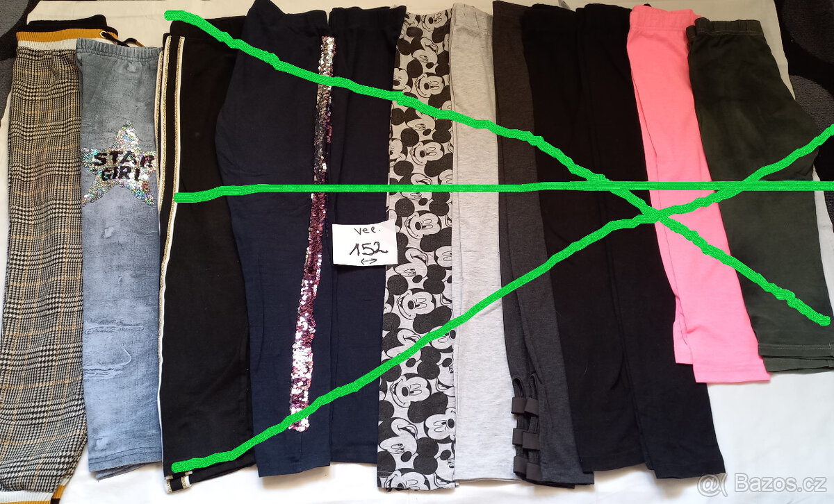 Dívčí elasťáky vel.od 104-až po vel.S - 8