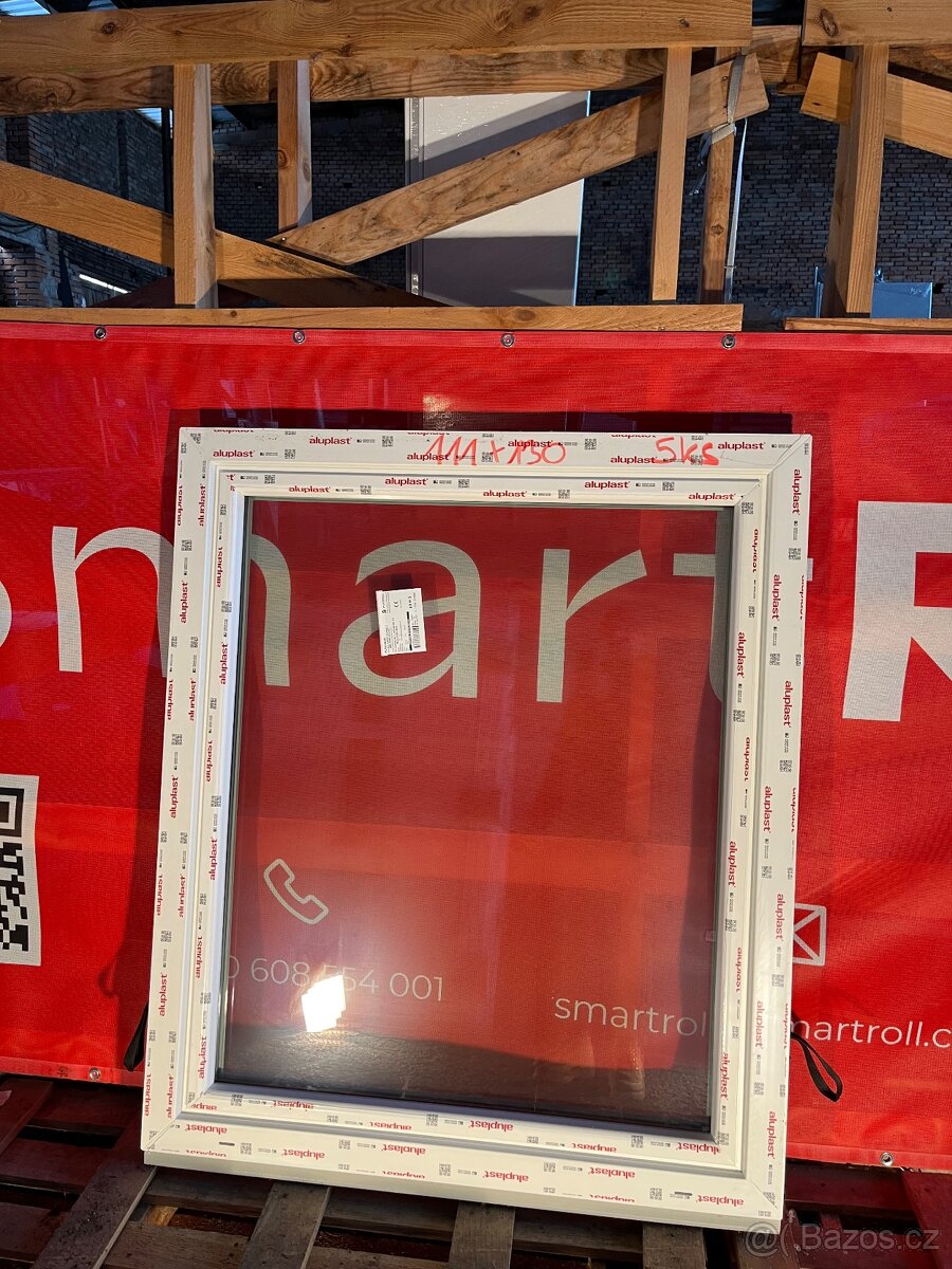 Okno PVC , profil 70 mm/ 3 sklo, nepoužitá okna - 8