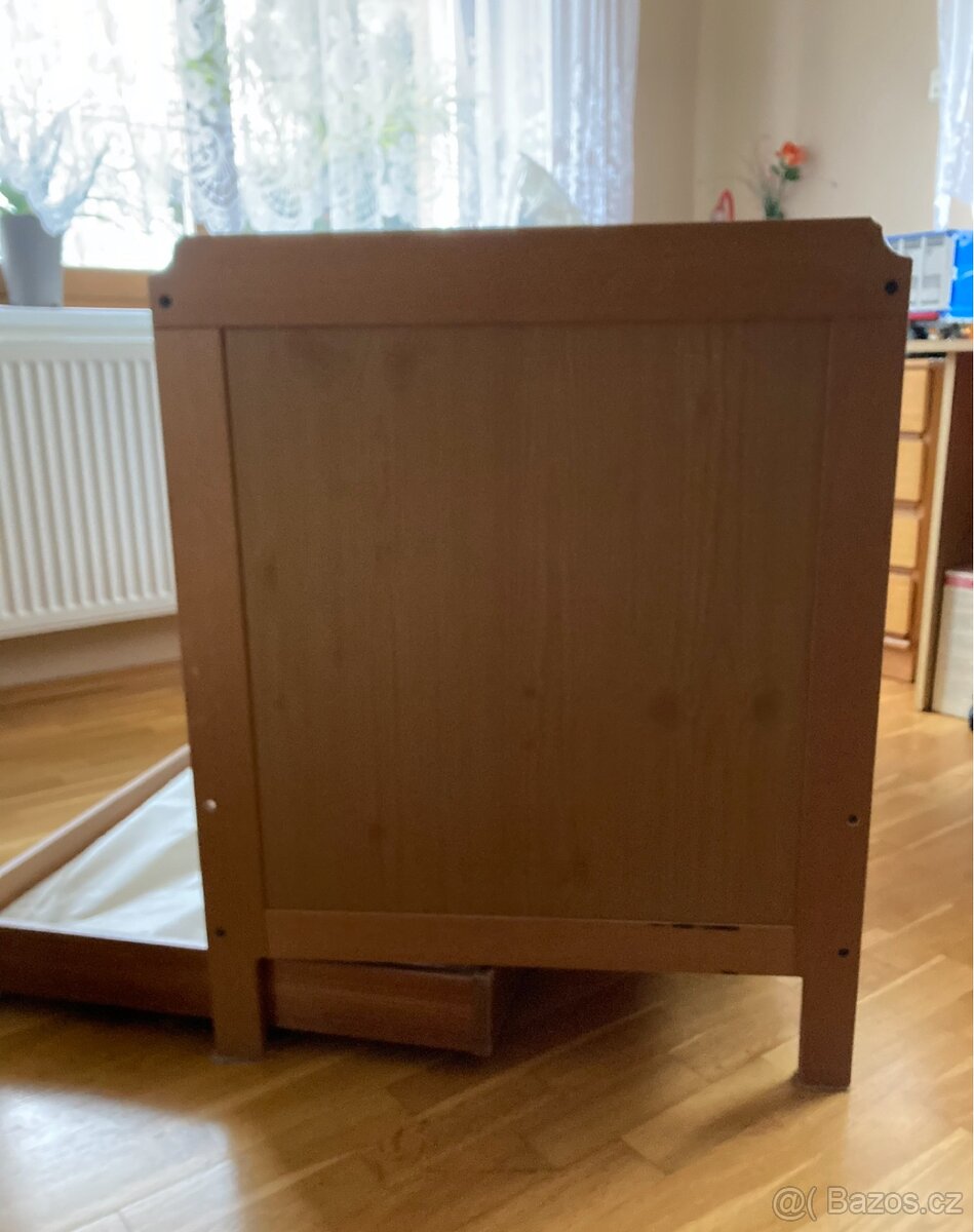 Dětská postýlka s úložným prostorem včetně matrace - 8