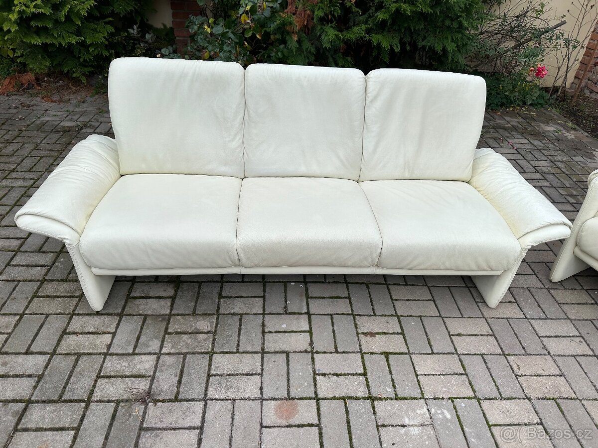 Kožená sedací souprava Elastoform® 3+2 VÝBORNÝ STAV - 8