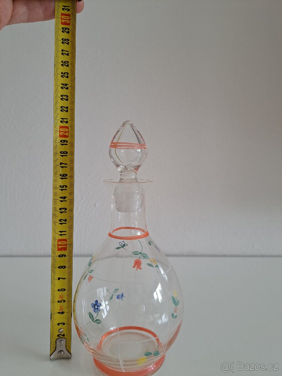 Skleněná karafa se čtyřmi skleničkami - 8