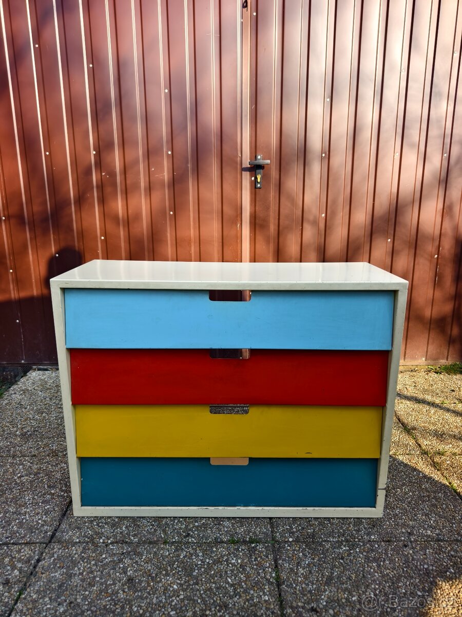 Jedinečný Retro plechový botník barevný - 8