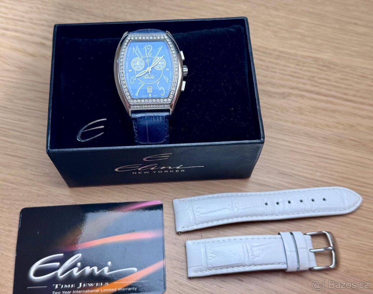 PÁNSKÉ NÁRAMKOVÉ HODINKY ELINI S PŘÍRODNÍMI BRILIANTY - ETUE - 8