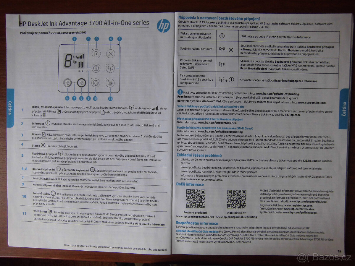 HP Inkoustová tiskárna " Desk Jet 3775 " - 8