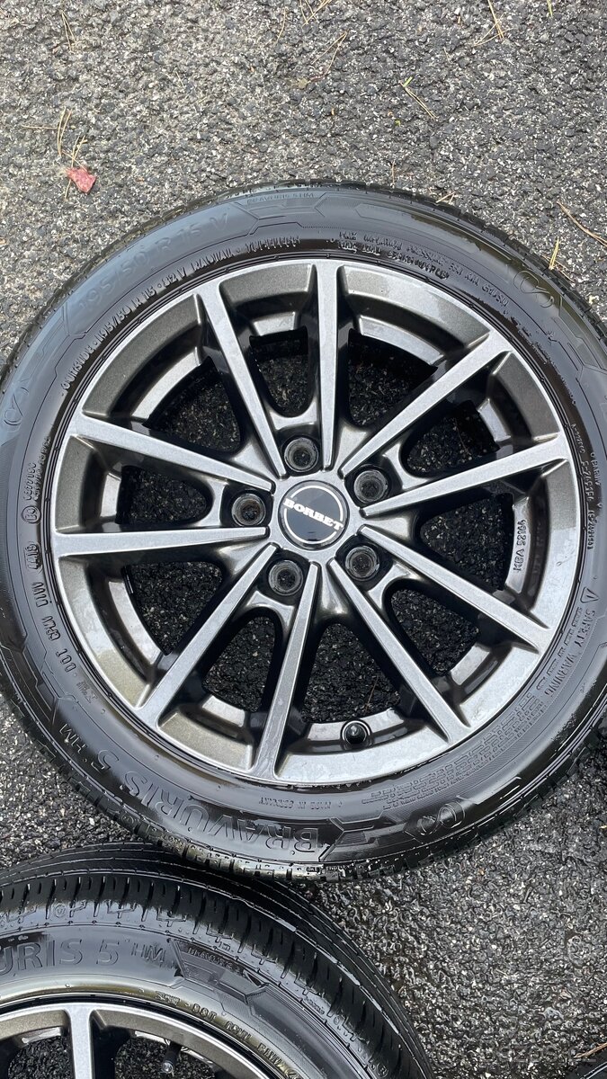 Prodám alu kola Borbet 15” s pneu Barum Bravuris - 8