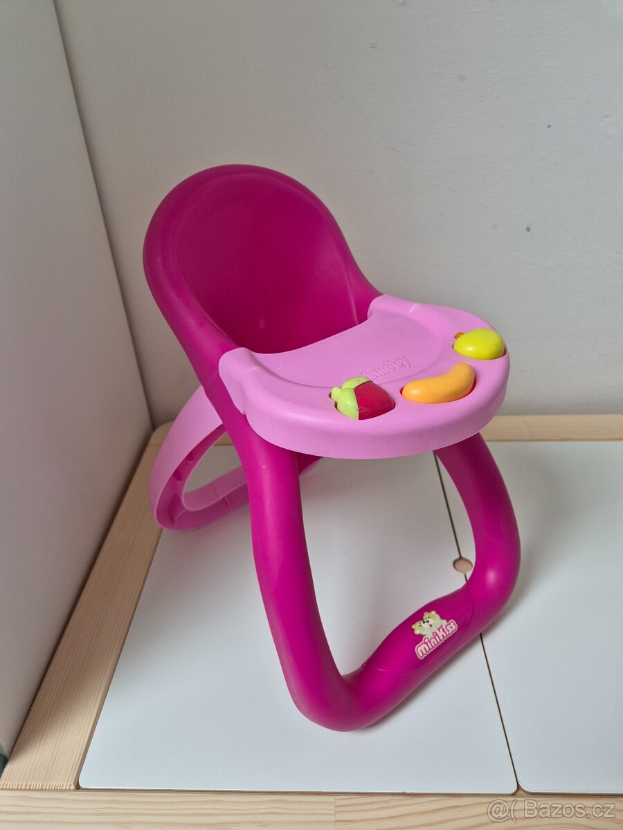 Postylka pro panenky, jídelní židlička, přebalovací pult - 8