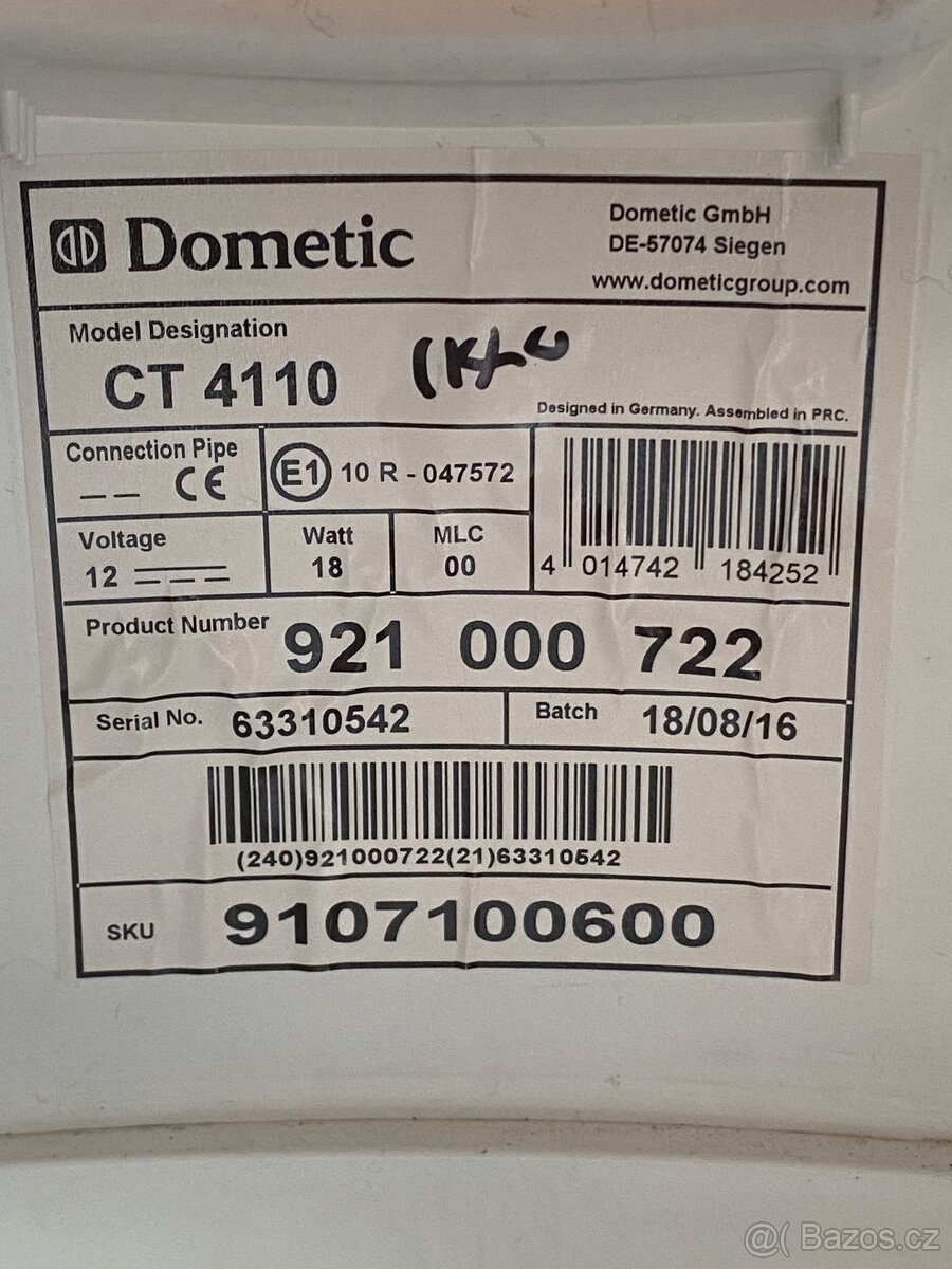 Chemické WC Dometic CT 4110 - 8