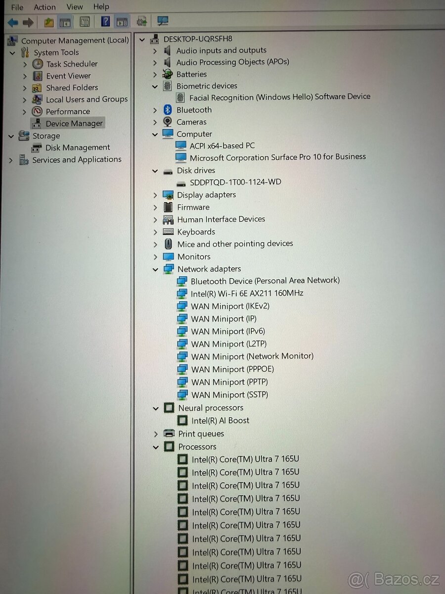 Microsoft Surface Pro 10 Business 13" 2K 120Hz U7 16GB 1TB - 8