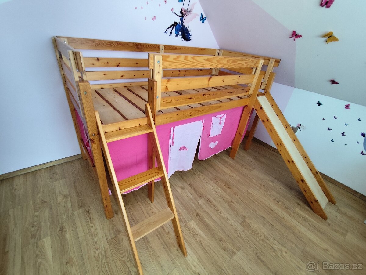 Vyvýšená postel se skluzavkou - 8