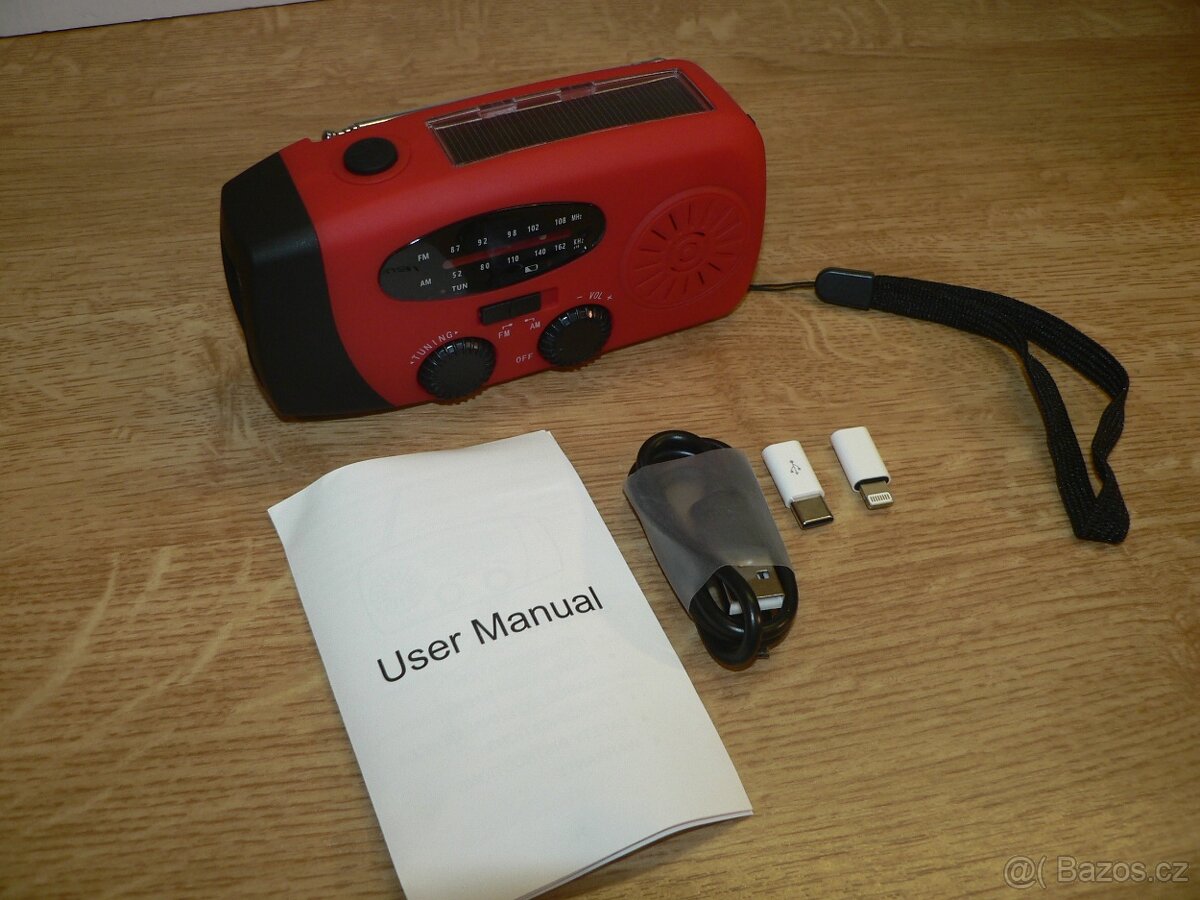 NOUZOVÉ Solární rádio s dynamem a světlem - 8