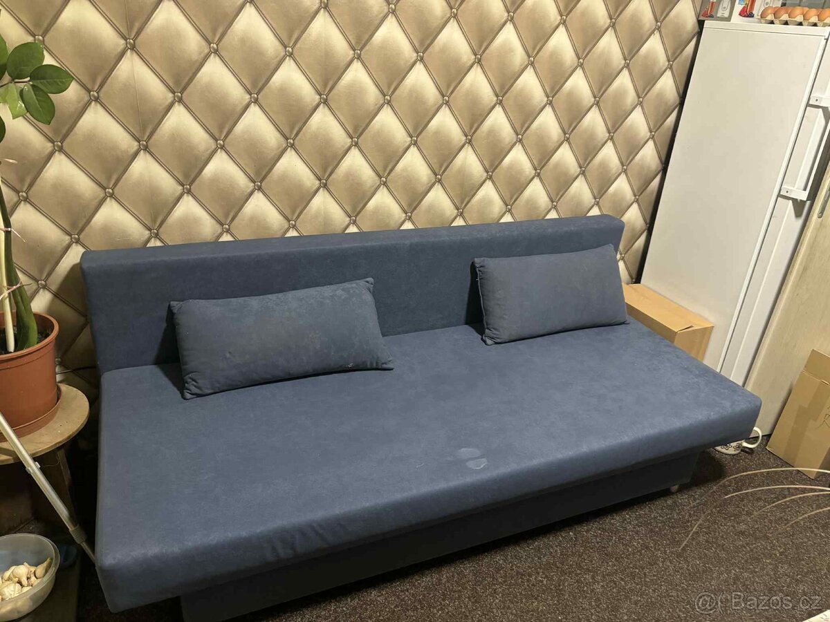 Sedací souprava černá L + Rozkládací pohovka - 8