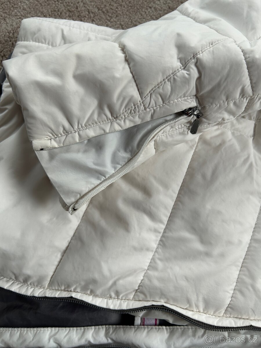 Krásná bílá bunda z husího a prachového peří vel. S - 8