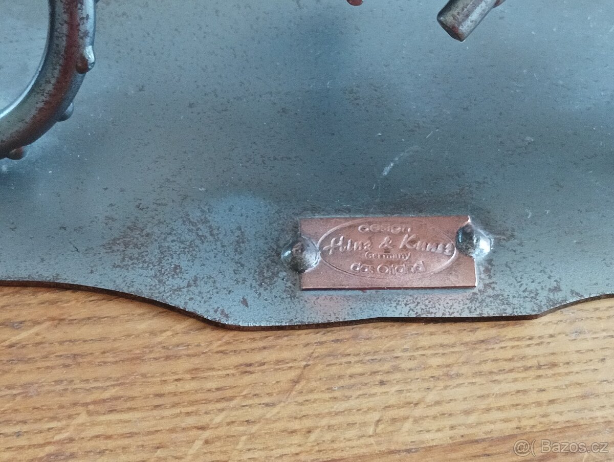 KOVOVÝ MODEL MOTOKROSOVÉHO JEZDCE NA MOTORCE HINZ & KUNST - 8