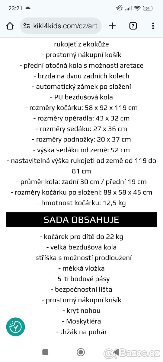 Sportovní kočárek Lionelo Annet Tour - 8