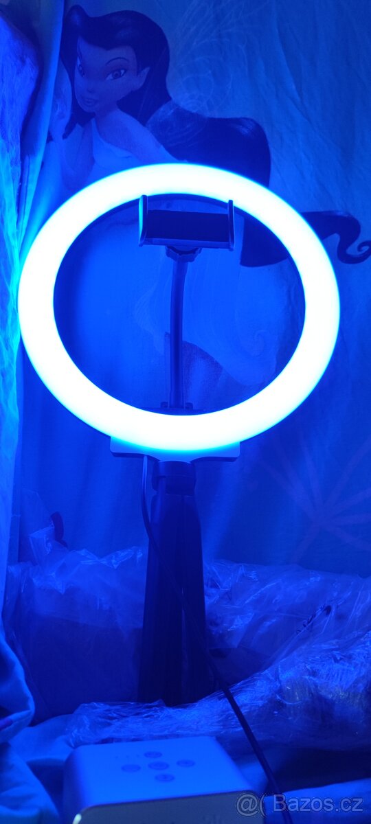 RGB Prstencová lampa, kruhové světlo ring led light set 26cm - 8