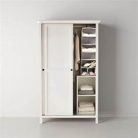 Skříň Hemnes - dřevěná, bílá - 8