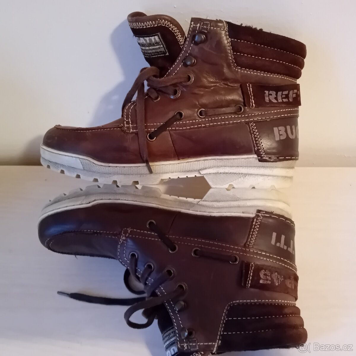 pánské zimní kožené boty vel. 40 zn. Bugatti - 8