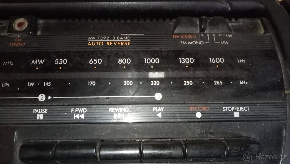 Radiomagnetofon Philips AW 7392. FM radio hraje dobře, ladí - 8