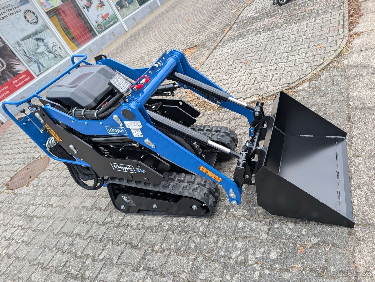 Pásový mini nakladač Scheppach MKL730 lopata+paletové vidle - 8