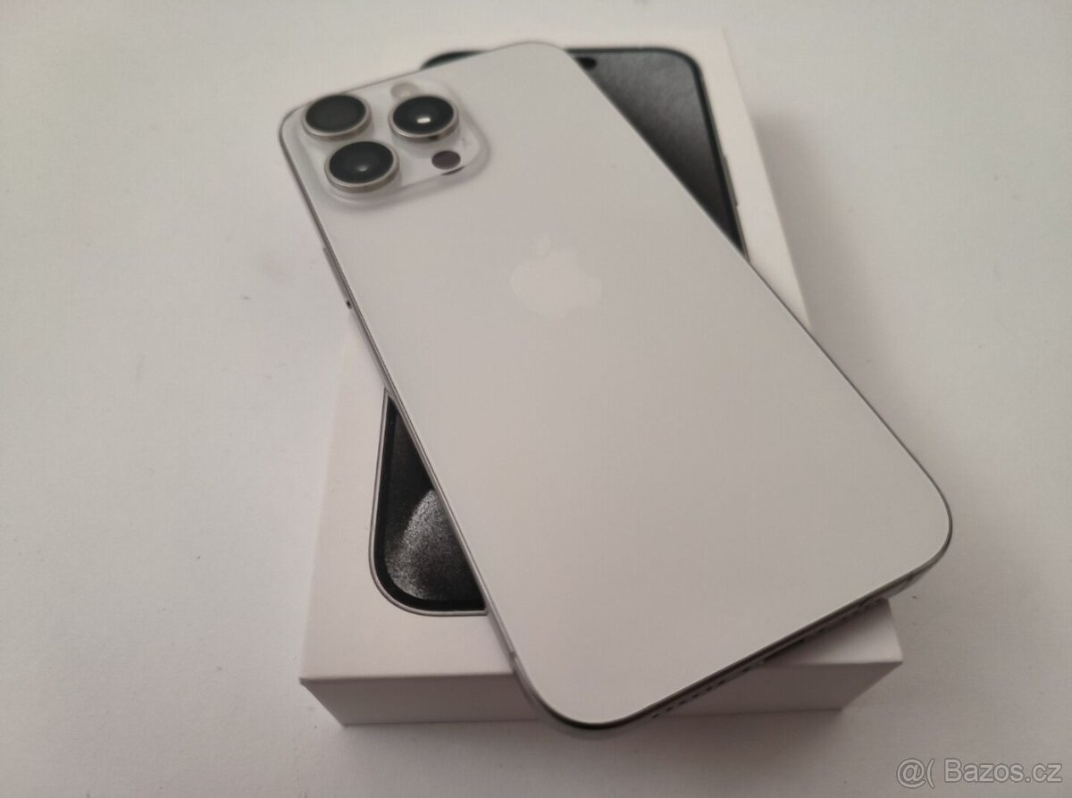 apple iphone 15 PRO MAX 256gb White Titanium / Batéria 100% - 8