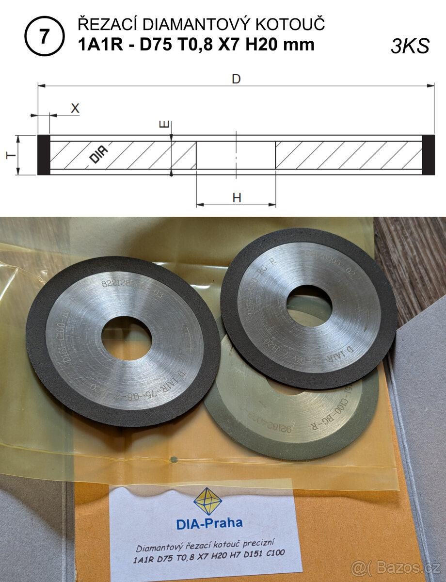 Brusné a řezací diamantové kotouče - 8