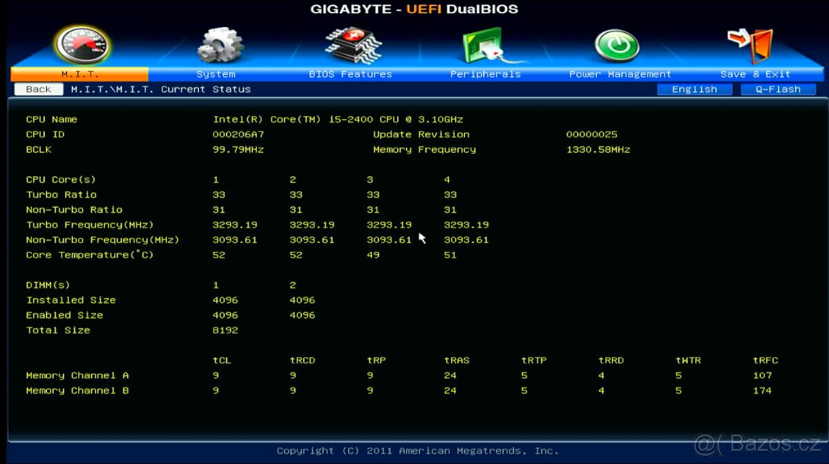 Kombo Gigabyte H61MA-D2H Intel Core i5 8GB DDR3 RAM - 8