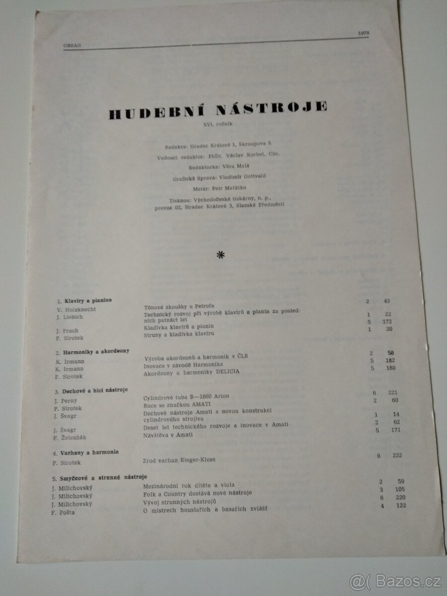 Časopisy HUDEBNÍ NÁSTROJE - 8