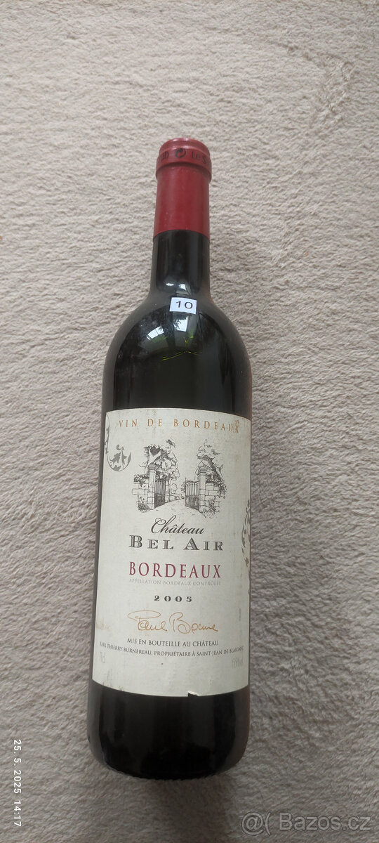 Zberatelske vína Bordeaux vid popis - 8