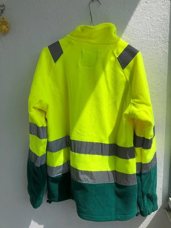 Pánská HI-VIS fleecová mikina s reflexními pruhy přes ramena - 8